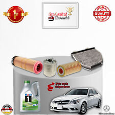 KIT TAGLIANDO 4 FILTRI E OLIO MERCEDES CLASSE C200 CDI W204 100KW 136CV 2009 ->