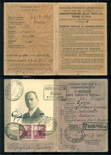 Tessera postale riconoscimento tassa 40 L. (1946)