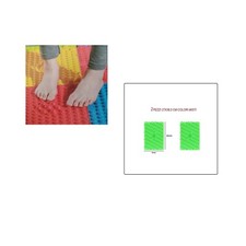 2 tappetini massaggio plantare shiatsu agopressione adulti bambini riflessologia