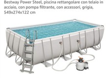 piscina BESTWAY POWER STELL 550x275 fuori terra usata