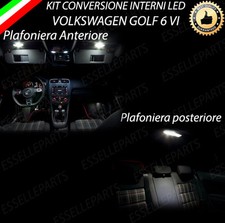 KIT LED INTERNI GOLF 6 VI PLAFONIERA ANTERIORE + PLAFONIERA POSTERIORE