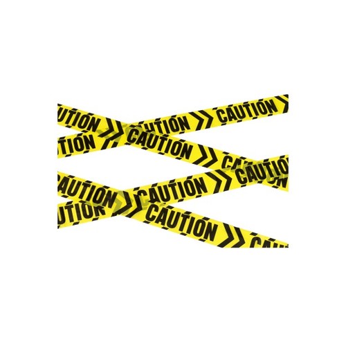Caution chevron tape nero - tape, 6m