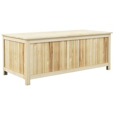 Outsunny Baule da Esterno 172L in Legno di Abete 100x50x43cm Finitura Naturale