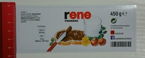 Adesivo sticker vetro nutella - adesivo/sticker:,