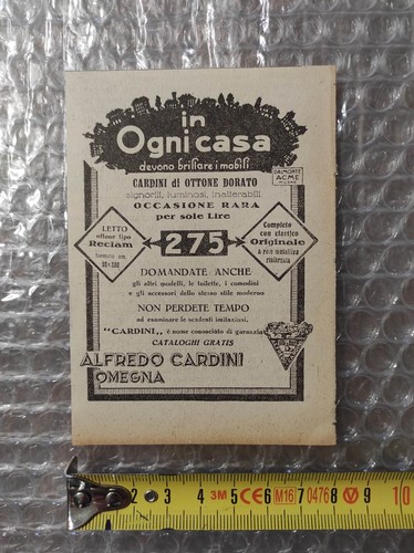 Antica pubblicità 1925 - , mobili