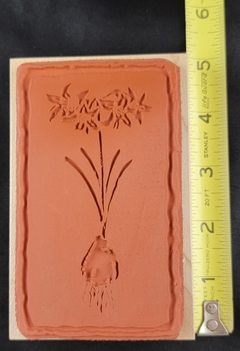 Timbro inchiostro gomma fiori