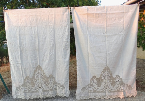 Longs panneaux rideaux lin - longs,