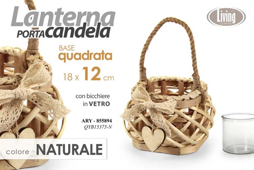 Lanterna vimini porta candela - lanterna,