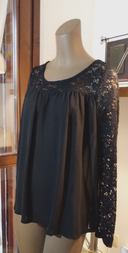 Blusa maglia pizzo - ,