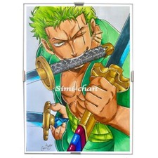 disegno roronoa zoro one piece con copic ciao A4