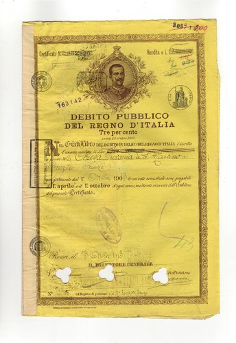 Debito pubblico del - , regno