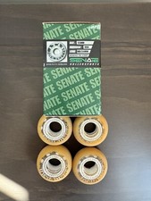 VINTAGE JOSH PETTY Senato Ruote 55mm Pattinaggio in linea ROCCE AGGRESSIVE usato con scatola