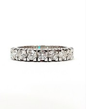 Anello veretta a giro eternity "Astralia" in Oro Bianco con Diamanti 18 kt 750