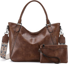 Borsa Donna Borse a Tracolla Spalla Elegante PU Pelle Vintage Borsa Hobo Shopper