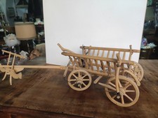 Carretto A Traino In Legno