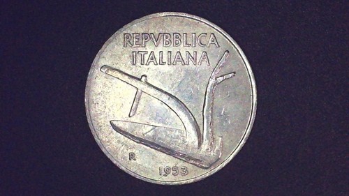 1953 italy lire coin - lire,