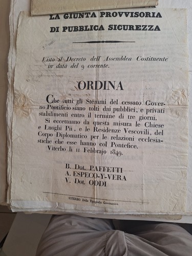 Manifesto 1849 repubblica - manifesto,