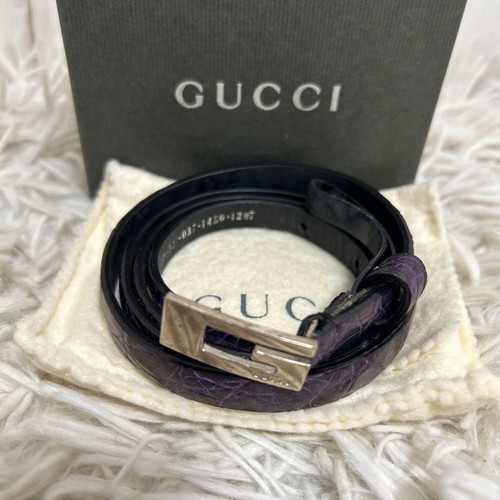 Gucci leather belt purple - gucci, with