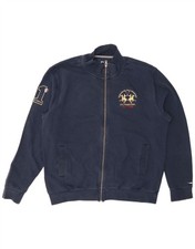 Giacca tuta uomo grafica LA MARTINA 2XL blu navy cotone AT06