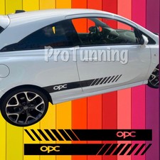 Opel Corsa OPC Strisce Adesive Auto PRESPAZIATI Fasce Tuning TUO TESTO DECAL
