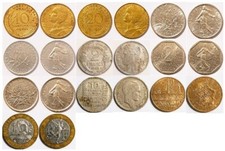 Francia monete da 10 centesimi a 10 Franchi dal 1948 al 1999