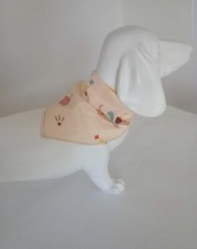 Bandana Cane In Puro Cotone, Con Bassotti, A Triangolo Regolabile.