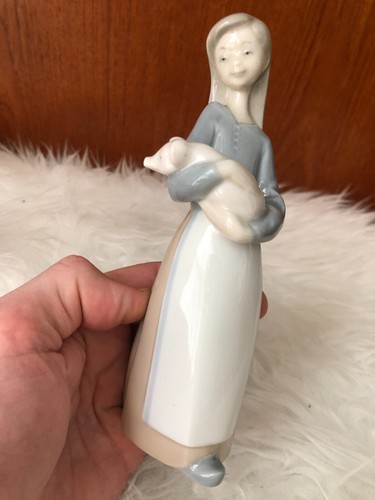 Lladro girl with pig fine - with, pig'