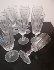 calici bicchieri flute champagne spumante liquore cristallo anni'50 vintage -341