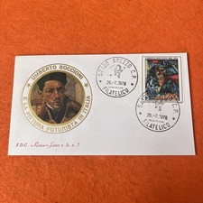 BUSTA FDC PRIMO GIORNO COLLEZIONE UMBERTO BOCCIONI PITTURA FUTURISTA 