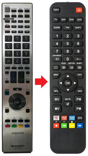 Telecomando adatto per sharp - per,