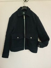 ZARA Giacca Uomo Lana Blu Navy