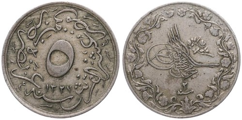 Egitto qirsh 1327 - egitto, 1327/2