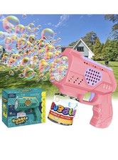 Pistola per Bolle per Bambini Automatica Macchina per Bolle with 10 Fori/10000+