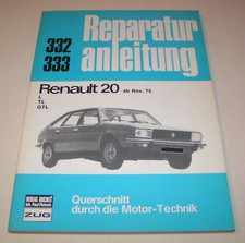 Manuale Di Riparazione Auto Usato Renault 20 - Anni Di Produzione Dal 1975