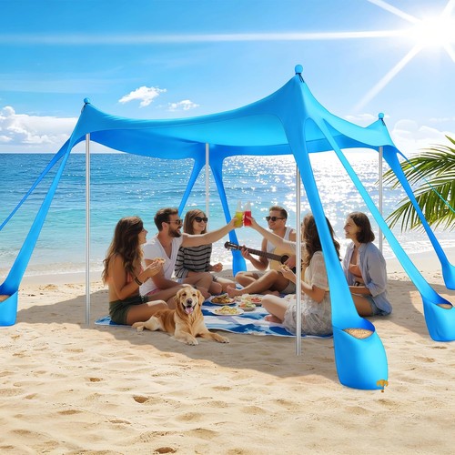 Beach tent sun shelter - beach,
