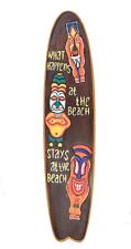 Tavola Da Surf Tiki 100Cm Decorativa Con Tikis Hawaii Maui Caraibi Tikki Beach