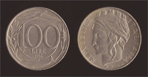 Italia repubblica 100 lire - italia,