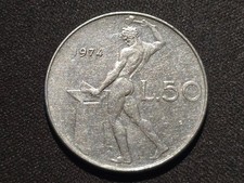 Italia 50 lire 1974 circolata