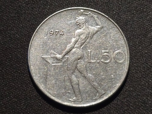 Italia lire 1974 circolata - 1974,