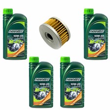 Kit olio motore 10W40 4 litri filtro olio MF136 per Beta Alp 350 Suzuki DR GN GZ TU VL