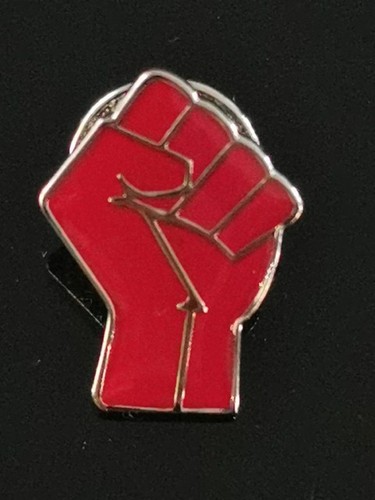 Red raised clenched fist - raised,