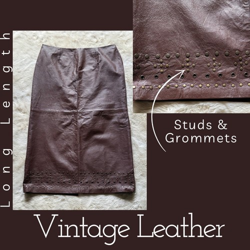 Gonna lunga vintage pelle - gonna,