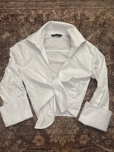 Zara camicia cravatta cotone
