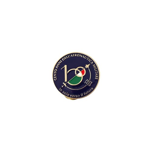 Distintivo metallo dorato e - in,