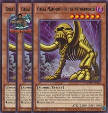 Yugioh! 3x Grande Mammut degli