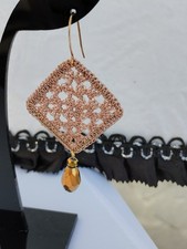 Orecchini uncinetto filo lurex