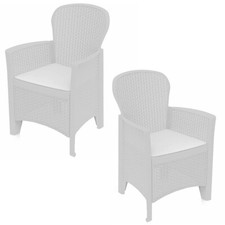 Poltrona bianca con braccioli