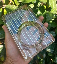 Posacenere vintage anni 70 vetro molto spesso , stile space age