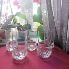 5 Orange Or Whiskey Glasses in