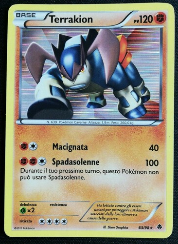 Terrakion rara foil holo - 63/98,